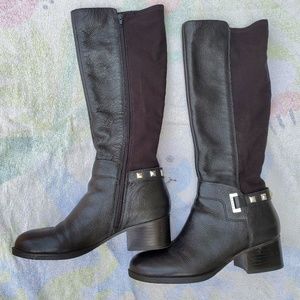 Guess Black Calf High Boots Size 10